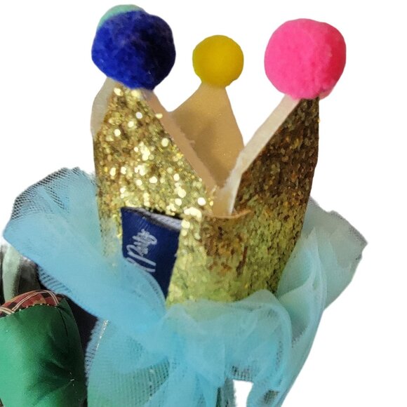 Vintage 80s Handmade Turtle Stuffed Animal Set Plaid Hat Home Decor Child Room - Picture 9 of 14